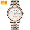 Relojes de Pareja, Mecánicos, Totalmente Automáticos, Correa de Acero, Sencillos, De Aspecto Elegante, Doble Calendario, Reloj Luminoso, Uno para Hombre y Uno para Mujer, Se Puede Grabar