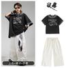 Ropa de Calle para Niños Moderna Atuendo de Presentación Conjunto para Niños Ropa Hip-Hop Infantil Batería Infantil Retro t Marca Moderna Hip-Hop