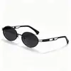Gafas de Sol con Montura Ovalada Estilo Cat-Eye, Modernas y Personalizadas, Gafas de Sol Anti-UV, Gafas de Sol Metálicas Transfronterizas Europeas y Americanas Uv400