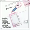 Portatarjetas Transparente con Tapa Deslizante para Tarjeta Escolar de Estudiante, Tarjeta de Agua, Tarjeta de Acceso, Estuche Protector Anti-Pérdida para Tarjeta de Recogida de Niños, Tarjeta de Autobús, Cubierta Protectora Dura