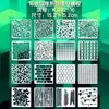Plantilla de pintura hueca para manualidades y arte de cuenta manual con diseño de flores texturizadas, nuevo de 8 piezas, transfronterizo AliExpress, tema