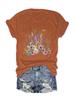 Camiseta de verano para mujer de Amazon Europa y Estados Unidos con estampado de flores y plantas, cuello redondo, manga corta, informal, de moda, con explosión de comercio exterior