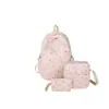 Conjunto de bolsa de três peças novo transfronteiriço mochila feminina para estudante universitária mochila de grande capacidade mochila casual de viagem versátil e moderna bolsa de ombro dupla
