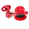 Válvula de mariposa de ranura manual Aubayin turbina D381X-16Q válvula de mariposa de abrazadera hierro dúctil sello blando válvula de incendio