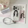 Estilo Desenho de Celebridade da Internet Adequado para Cordão de iPhone 17 Pro Max, iPhone 16, Suporte de iPhone 17 Pro, Capa de Celular iPhone 15/17
