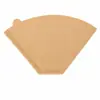Papel de filtro de café en forma de abanico # 06 Pulpa de madera natural Papel de filtro para café de preparación manual, Papel de filtro de goteo grande