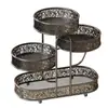 Prato de Frutas Casa Sala de Estar Mesa de Centro Multi-Camada Luxo Leve Mesa de Jantar Bancada Cesta de Frutas Doce Frutas Lanche Exibição Rack