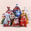 Bolsa de Regalo de Navidad Transfronteriza Amazon Spot Bolsa de Embalaje con Cordón para Regalo de Navidad Decoración de Árbol de Navidad Bolsa de Dulces