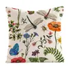 Funda de almohada floral fresca estilo nórdico Temu transfronteriza, cojín para cabecera, cojín lumbar para sala de estar, funda de cojín para sofá al por mayor