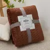 Manta Gruesa con Patrón de Espiga de Trigo, Stock Listo Transfronterizo, Manta de Franela de Coral Jacquard, Manta de Regalo, Manta para Aire Acondicionado de Comercio Exterior