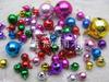 Campana de metal de cobre de colores, campana redonda de una palabra, accesorios para manualidades DIY, decoración de Navidad, 6-20 mm