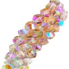Al por mayor 6/8/10 mm Cuentas de cristal retorcidas cuentas sueltas diy vidrio galvanizado Pulsera AB viral accesorios para ropa y joyería