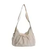 Bolsa Transversal 2026 Novo Estilo Coreano Ins de Grande Capacidade Casual Tote Bag para Mulheres Bolsa Plissada de Nicho