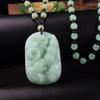 Cadena de lana de jade Dongling Collar de Buda Guanyin de jade Dongling Collar de dragón Guan Gong Sapo Dorado Pi Collar verde claro