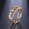 Ai Er Mosha Cross-border Source Design criativo Horse Eye Zircon Desordenado Arranjo Estilo Ajustável Personalidade Anel