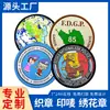 Etiqueta Tejida Láser con Dibujo de Caricatura Personalizado con Adhesivo Respaldo Insignia de Uniforme de Trabajo Personalizado Etiqueta Tejida de Velcro Fabricante de Dongguan