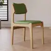 Cadeira de jantar em madeira maciça com encosto de almofada macia, adequada para salas de jantar domésticas, confortável para sentar por longos períodos, cadeira de lazer, cadeira de escritório, cadeira simples para estudo
