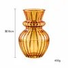 Vaso de Vidro Cabaça Listrado Retrô Decoração Simples para Casa Arranjador de Flores Secas Flores Hidropônicas