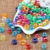 Cuentas de color AB de 6*9 mm, acrílico, color, agujero grande, para pulsera de niños, tocado para el cabello con cuentas, cuentas sueltas, aproximadamente 1870