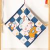 Toalla Cuadrada de Gasa de Tres Capas Gaoyang, Hilos de Algodón 32, Tela Jacquard 34*40cm Cabeza de Conejo Fresa Dibujos Animados Toalla para Colgar, Algodón Puro