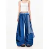 Comercio Transfronterizo Pantalones de Pierna Ancha Versátiles de Corte Holgado Estilo Vintage Nuevo Pantalones Estilo Americano para Mujer