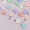 Pendientes de nube de macarrón de AliExpress transfronterizos con letras de resina multicolor, gancho para la oreja, accesorio de uso diario.