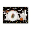 Nuevo camino de mesa Halloween Amazon TEMU, camino de mesa estilo americano, mantel largo de lino, específicamente para mesas de té