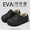 Hebilla de Cinturón Retro Zapatos de Algodón Peludo Estilo Birkenstock para Mujer, Invierno Interiores y Exteriores Impermeables de Cuero Antideslizantes Completamente Cerrados Calientes Zapatillas de Algodón