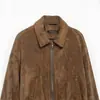 Para Comercio Exterior Transfronterizo Europeo y Americano Ropa de Mujer Aliexpress Más Vendido Otoño Retro Versátil Chaqueta con Efecto Textura Gamuza