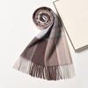 Bufanda Gris Azul 100% Lana de Oveja Australiana para Hombre Invierno Cálida Textura de Alta Calidad Regalo para Novio para Papá