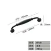 Manija Moderna Simple de Aluminio Negro Mate para Puerta de Cajón de Armario Herrajes para Gabinetes Manija Pequeña Manija para Gabinete de Cocina