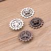 4 Colores 22 mm DIY Aleación Engranaje Mecánico Europeo y Americano Hueco Redondo Steampunk Accesorios para Pulsera