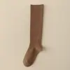 Meias de Cano Alto Quentes para Outono e Inverno para Mulheres, Meias Altas Macias Acima do Joelho, Meias Versáteis para Mocassins, Meias Longas de Cor Sólida, Meias para Mocassins