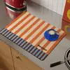 Tapete de Mesa Rayado de Diatomeas Americano Transfronterizo Tapete de Mesa Absorbente de Agua Aislante Especial para Cafetera Tapete Resistente a Manchas para Encimera de Cocina