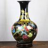 Jarrón pequeño de cerámica Jingdezhen con forma de tesoro amarillo, para sala de estar, mueble de TV, decoración del hogar, adornos.