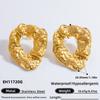 Pendientes transfronterizos especiales de olas marinas con baño de acero inoxidable en oro de 18 quilates, de alta gama, que no se decoloran, accesorios de verano para mujer, acero de titanio ins