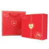 Caja de Joyería de Doble Puerta de Alta Gama Color Rosa con 12 Rosas Caja de Regalo para San Valentín Caja para Collar, Anillo, Aretes