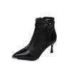 Sandalias de Malla Transpirable de Tacón Alto para Mujer 2026 Verano Nueva Moda Punta Fina Cremallera Lateral Tacón de Aguja Sexy Sandalias Romanas