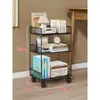 Estante de almacenamiento de escritorio, organizador de escritorio multicapa, estantería de mesa de hierro para dormitorio de estudiante, estante escalonado para escritorio de oficina