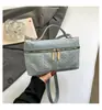 Bolso Caja Tejido Retro Nuevo 2026 para Mujer, Bolso de Mano con Cremallera de Moda, Bolso Cruzado de Hombro de Gama Alta, Bolso Cuadrado Pequeño