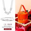 Pulsera de Plata Esterlina S925 Sansheng Sanshi con Cuentas de Transferencia Pulsera de Nicho Estilo Nacional Pulsera Estilo K Collar Multicapa Femenino Regalo del Día de San Valentín Chino