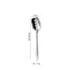 Nueva Cuchara para Sopa de Acero Inoxidable 304, Cabeza Plana, Mango Suave, Colador Doméstico para Olla Caliente, Cuchara para Servir Simple e Innovadora al por Mayor