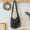 Nova Bolsa Pequena Fofa Pelúcia Arco-Íris Bolinhas Tendência, Bolsa de Ombro Transversal Rosa, Bolsa de Mão para Compras