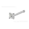 Piercing de titanio Fengtai F136, piercing de trébol de cuatro hojas con incrustación de circonita, piercing recto de barra en S, personalización de joyería de titanio G23