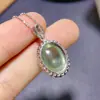 Colgante de Piedra de Uva Natural Plata 925 Trabajo Fino Incrustación, Piedra Principal 10*12mm, Soporte de Piedra de Uva Natural