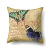Funda de almohada de poliéster con estampado de mariposas Funda de almohada Decoración de coche Funda de almohada impresa para el hogar Funda de cojín para mesita de noche QTA45