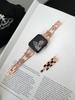 Pulseira de Metal com Corrente Cravejada de Diamantes Saturno Rainha Mãe do Oeste Adequada para Apple Watch Iwatch 11ª Geração 98 Ultra/Se