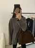 Nova Camiseta Casual Preguiçosa Solta de Veludo de Grão Australiano Espessada Base Top Grande Feminino Primavera 2025