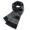 Lenço xadrez cinza preto masculino negócios casual quente Cachecol masculino cashmere jacquard lenço fábrica atacado