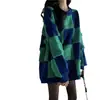 Suéter de Punto Cuadros para Mujer, Nuevo Estilo Casual Holgado Otoño/Invierno 2026, Ropa de Mujer de Moda